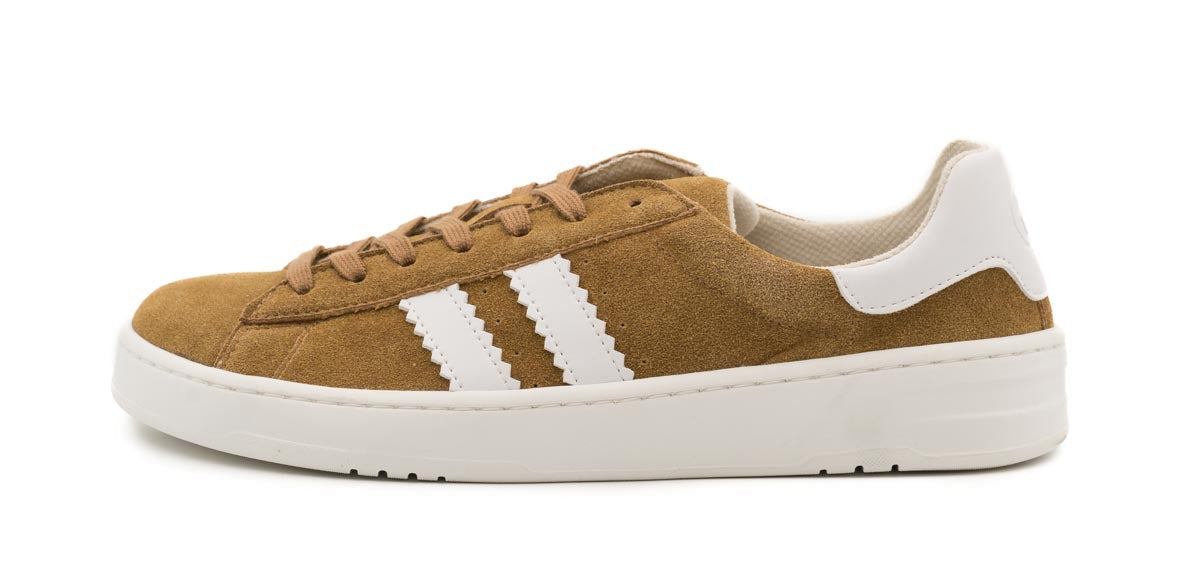 Zapatilla barefoot Tabaco Blanco en horma ancha 1