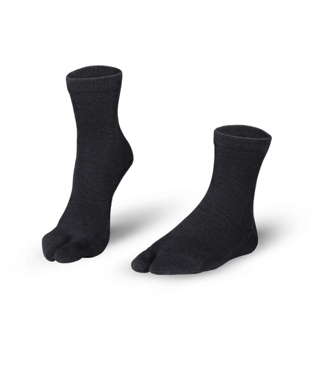 Calcetines de dedos Tabi negro de caña media 1
