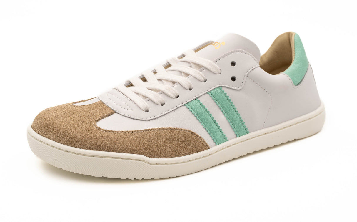 Deportiva barefoot 9028-XL horma ancha serraje Arena/Blanco/Maldive 1