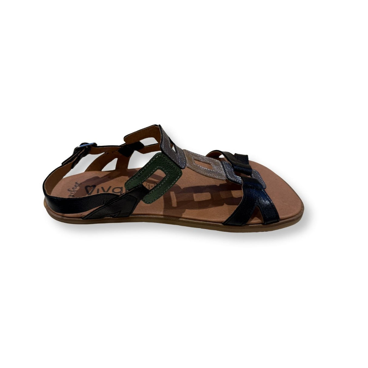 Sandalia barefoot Musa metalizado Negro Multi 1
