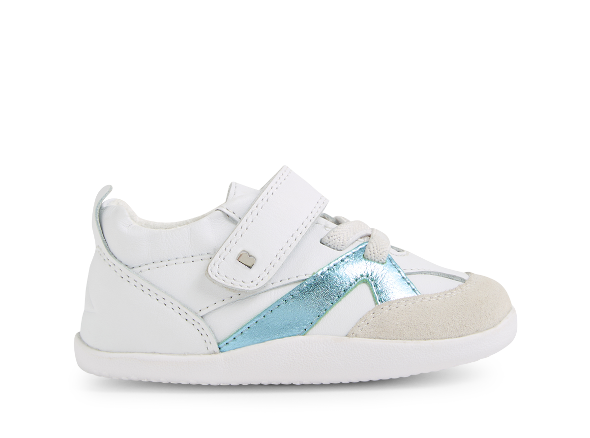 Zapatilla respetuosa primeros pasos Chase White-Jelly mint 1