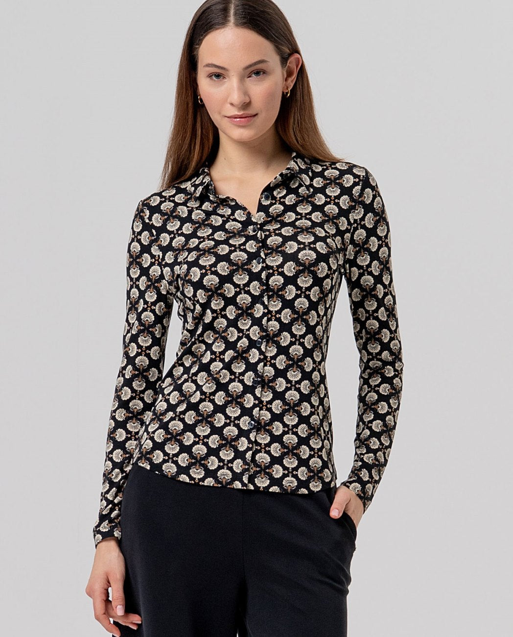 Camisa manga larga Negro