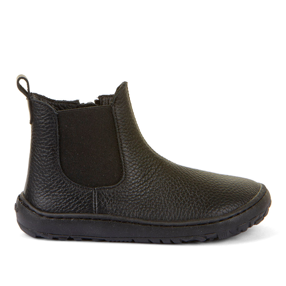 Botin barefoot Chelys Black de piel hidrofugada 1
