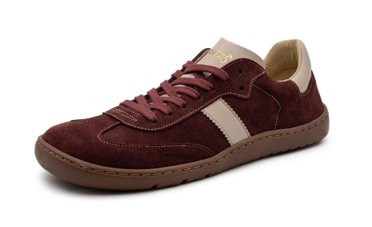 Zapatilla barefoot serraje 8998-S Burdeos/ Piedra 1