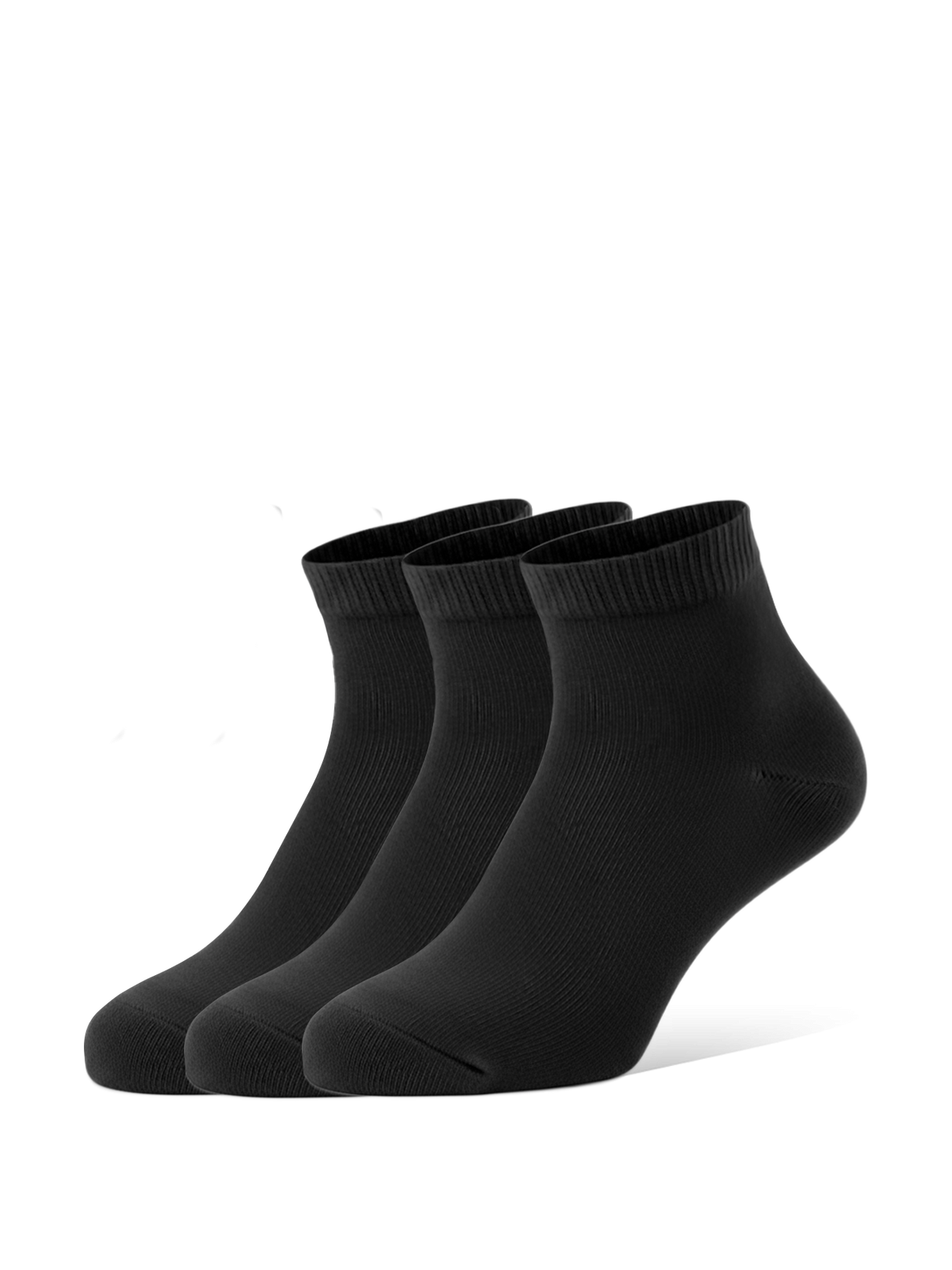 Pack de 3 pares decalcetines anatomicos Luw Cut Black 1