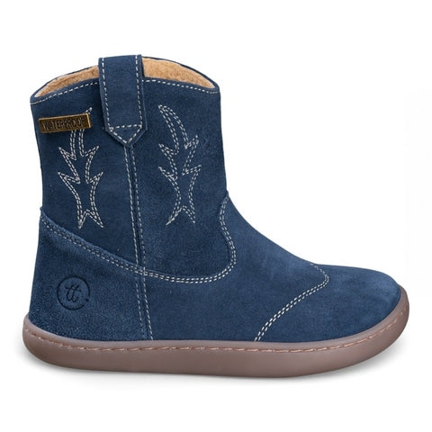 Bota campera barefoot infantil Azul con membrana TEX 1