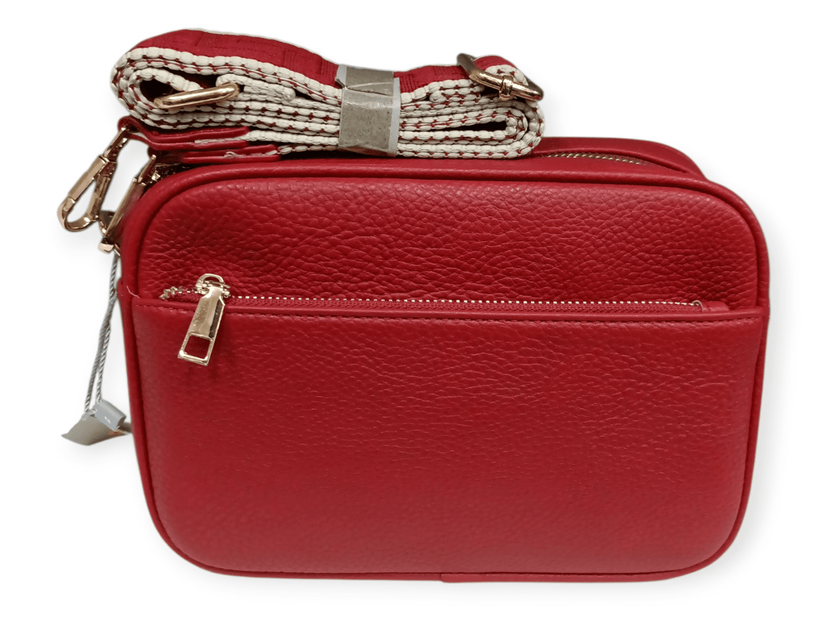 Bolso rojo correa ancha 1