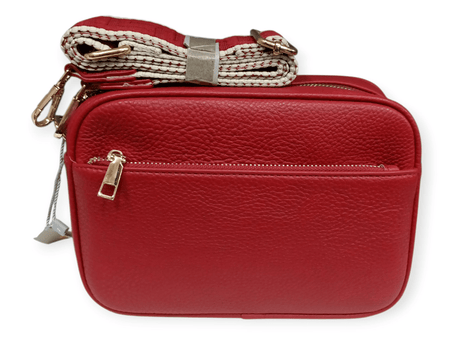 Bolso rojo correa ancha 1