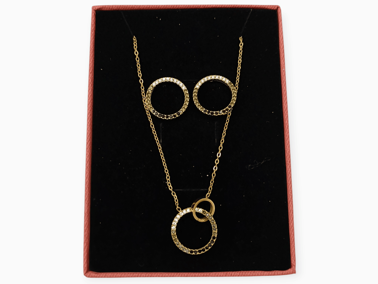 Conjunto acero dorado esfera 1