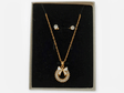 Conjunto acero esfera lazo circonita 1