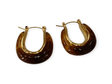 Pendientes aro de acero marron 1
