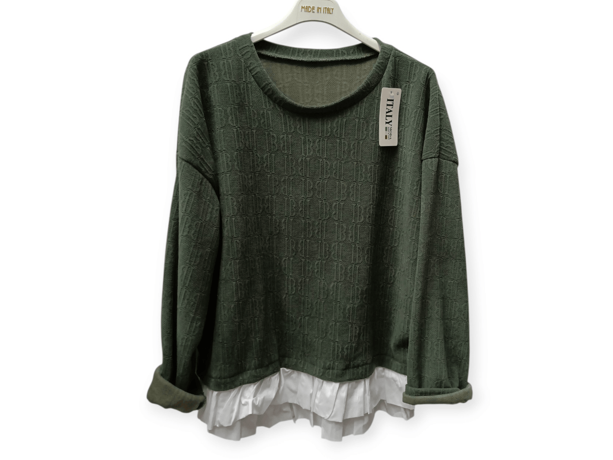 Jersey relieve con efecto camisa 2