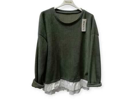 Jersey relieve con efecto camisa 2