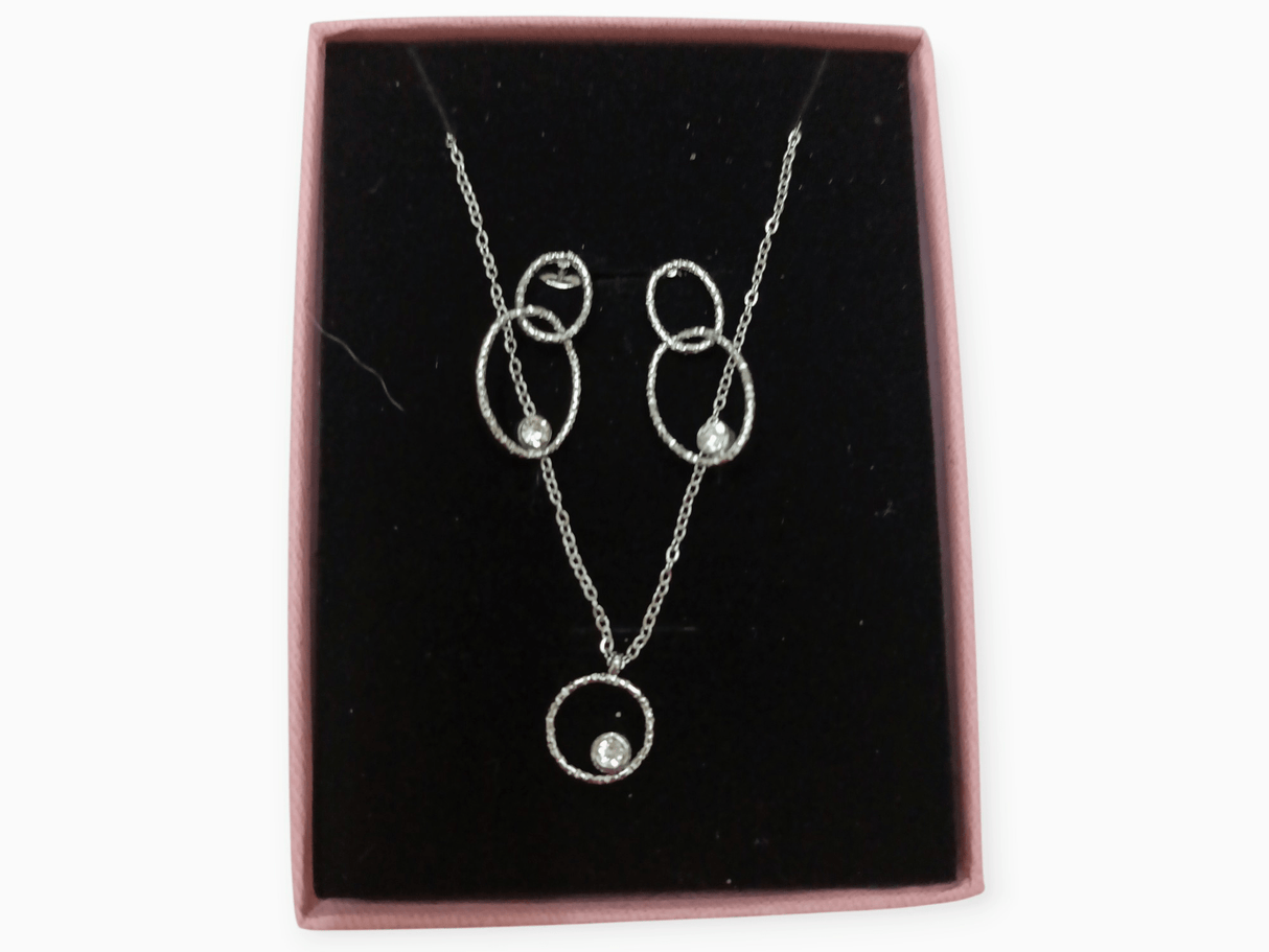 Conjunto diseño acero y circonita 1