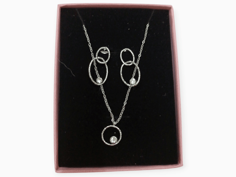 Conjunto diseño acero y circonita 1