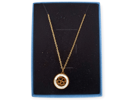 Collar trébol de la suerte con nácar 1