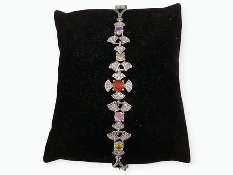 Pulsera cruces circonita de colores 1