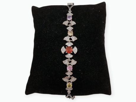 Pulsera cruces circonita de colores 1