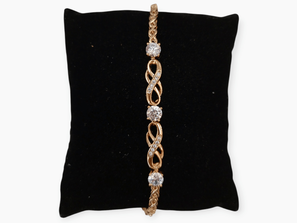 Pulsera infinito con circonitas 1
