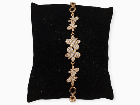 Pulsera mariposas con circonitas 1