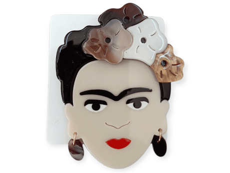 Broche de Frida kalho marron 1