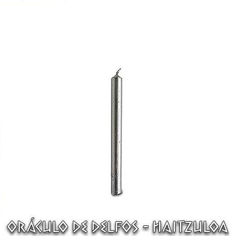 Vela bujía pequeña plata 1