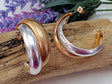 Pendientes de aro bicolor 1