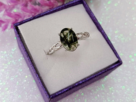 Anillo de plata rutilato 1