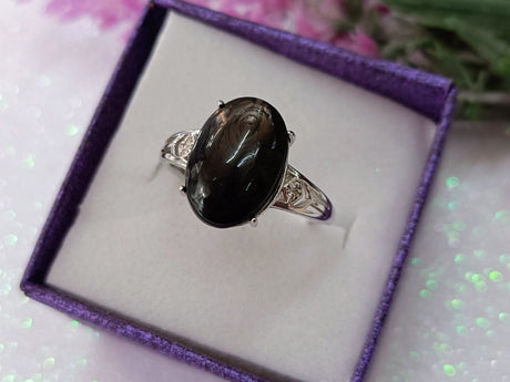 Anillo de plata piedra de la suerte 1