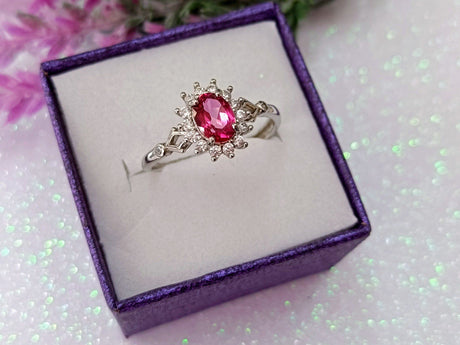Anillo plata princesa topacio rosa 1
