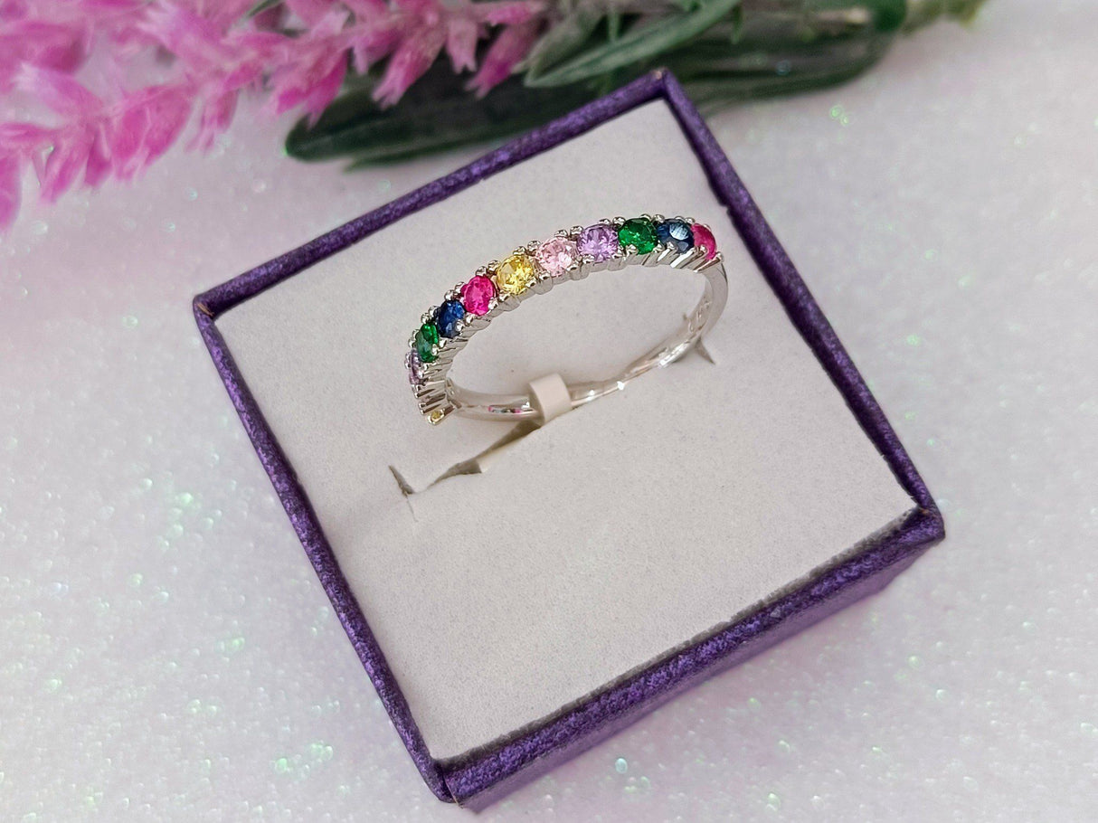 Anillo circonitas de colores 1