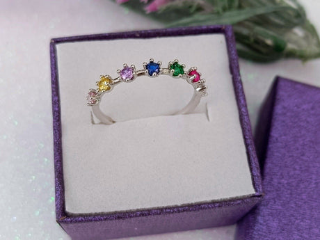 Anillo circonitas de colores 18 1