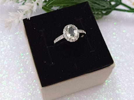Anillo plata cuarzo Verde 1