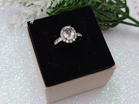 Anillo de plata cuarzo blanco 1