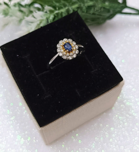 Anillo de plata zafiro 1