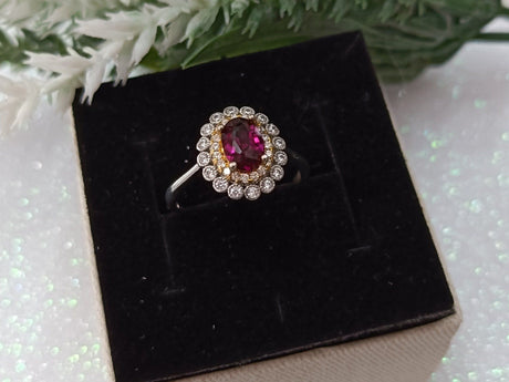 Anillo de plata granate 1