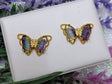 Pendientes de fluorita mariposa 1