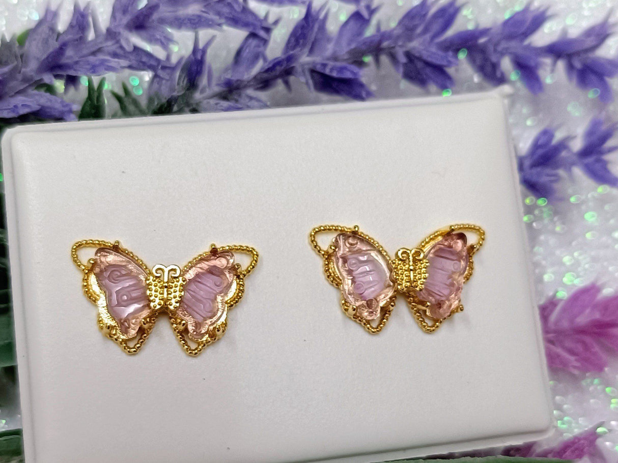 Pendientes mariposa fluorita 1