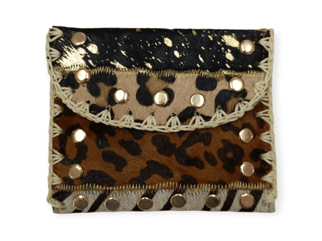 Monedero piel con pelo de potro animal print 1