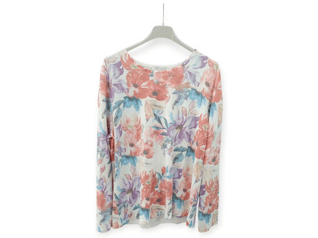 Jersey punto fino flores naranjas 1