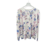 Chaqueta punto fino estampado de flores lilas 1