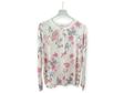 Chaqueta punto fino flores rosas 1