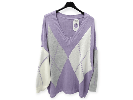 Jersey de punto rombos curvy 1