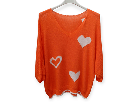 Jersey punto algodón con corazones 2