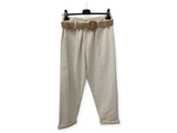 Pantalón con cinturón confort tejido elástico 2