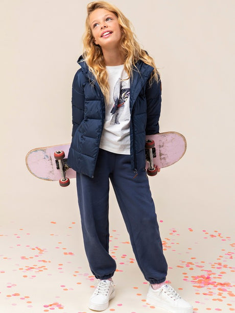 PLUMI ROXY NIÑA FORRO ESTAMPADO FLORES MARINO 1