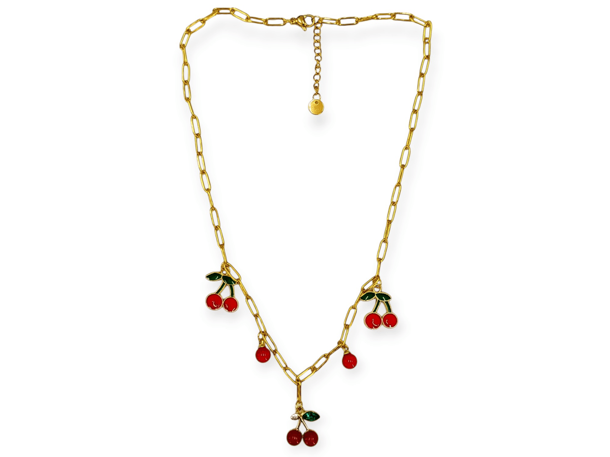 collar acero cerezas 1
