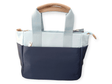 Bolso bicolor con asa y correa 1