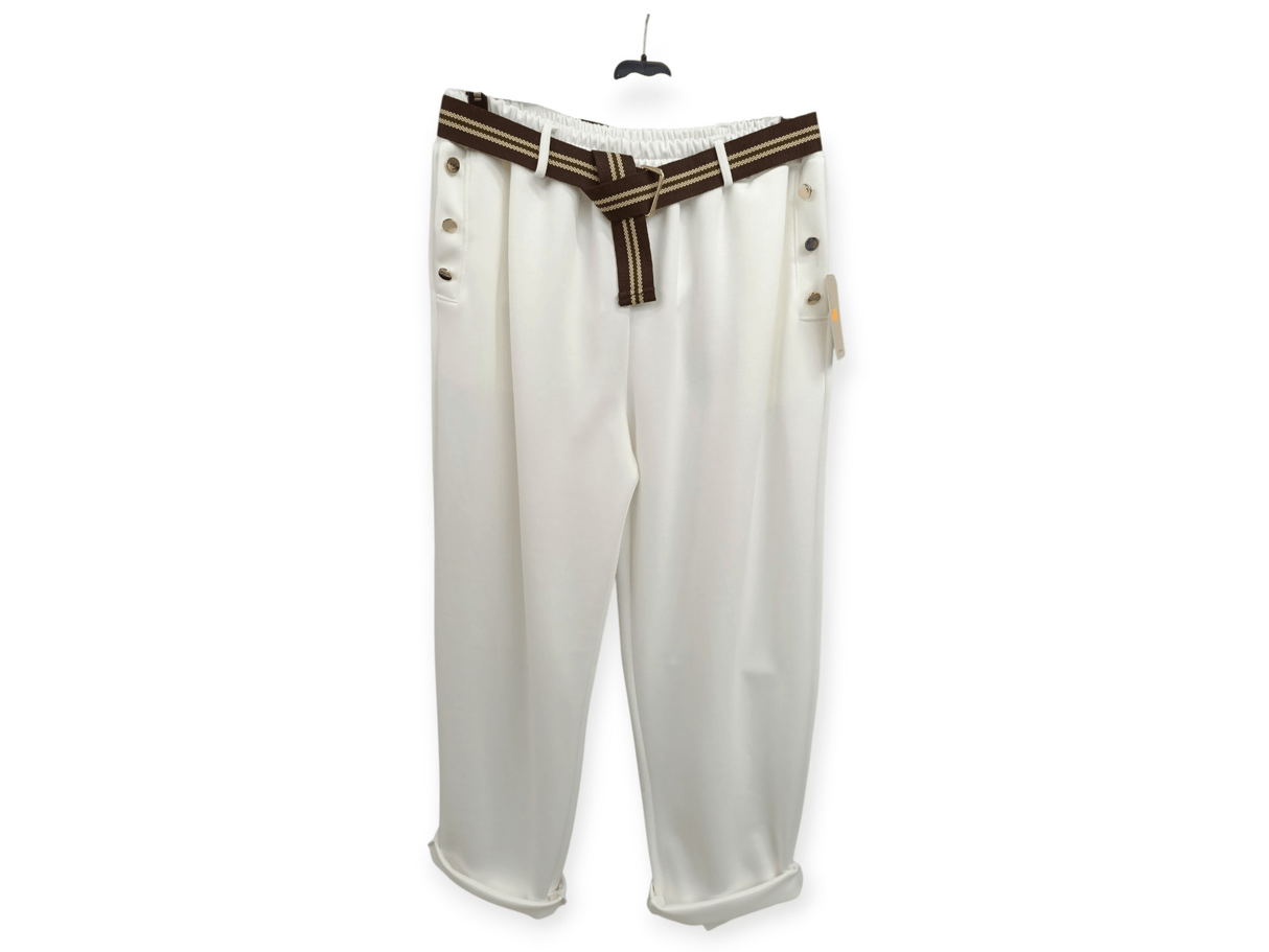 Pantalón con cinturón y cintura elástica 4