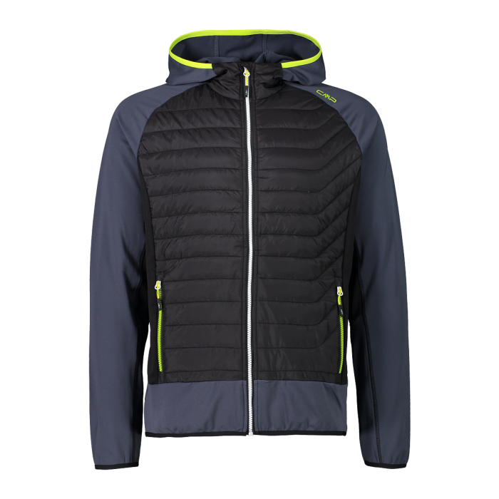 CHAQUETA ELASTICA/PLUMI CON CAPUCHA NEGRO CMP 1